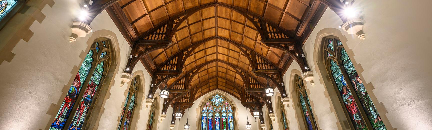 View of the interior of the chapel